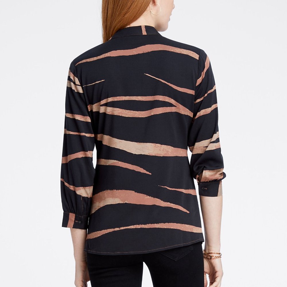NIC+ZOE Abstract Animal Print Front Twist Top - Picture 4 of 15